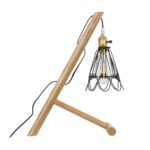 GLOBOSTAR® ELMA 999-0239 Μοντέρνο Επιτραπέζιο Φωτιστικό Πορτατίφ με Ντουί 1 x E27 AC 220-240V IP20 - Μπεζ & Μαύρο - Μ35 x Π20 x Υ43cm - Image 4