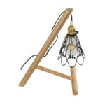 GLOBOSTAR® ELMA 999-0239 Μοντέρνο Επιτραπέζιο Φωτιστικό Πορτατίφ με Ντουί 1 x E27 AC 220-240V IP20 - Μπεζ & Μαύρο - Μ35 x Π20 x Υ43cm - Image 5