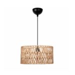 GLOBOSTAR® POMEGRANDE 204-0166 Boho Κρεμαστό Φωτιστικό Οροφής με Ντουί 1 x E27 AC 220-240V IP20 - Μπεζ - Μ30 x Π30 x Υ15cm - Image 2