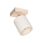 GLOBOSTAR® CUP 203-0060 Vintage Φωτιστικό Οροφής με Ντουί 1 x E27 AC 220-240V IP20 - Λευκό & Μπεζ - Μ14.5 x Π14.5 x Υ25cm - Image 2