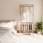 Ντουλάπα ρούχων ανοιχτή - Έπιπλο εισόδου ξύλινο - πλαστικό χρώμα φυσικό - μπεζ 75x46x156εκ. - Image 4