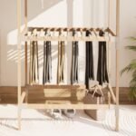 Ντουλάπα ρούχων ανοιχτή - Έπιπλο εισόδου ξύλινο - πλαστικό χρώμα φυσικό - μπεζ 75x46x156εκ. - Image 5