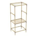 Ντουλάπα ρούχων ανοιχτή - Έπιπλο εισόδου ξύλινο - πλαστικό χρώμα φυσικό - μπεζ 75x46x156εκ. - Image 7