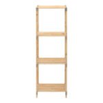 Ραφιέρα δαπέδου ξύλινη - πλαστική χρώμα φυσικό - μπεζ 38x30x116εκ. - Image 4