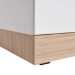 Ντουλάπα ρούχων Base Megapap τετράφυλλη με συρτάρια χρώμα λευκό - sonoma 137x52x198εκ. - Image 8