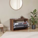 Παπουτσοθήκη 6 ζεύγων Step Megapap χρώμα καρυδί 60x30x42εκ. - Image 2