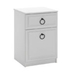 Κομοδίνο Hampton Megapap χρώμα λευκό 40x38x63εκ.