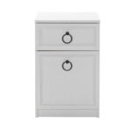 Κομοδίνο Hampton Megapap χρώμα λευκό 40x38x63εκ. - Image 4