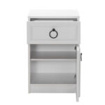 Κομοδίνο Hampton Megapap χρώμα λευκό 40x38x63εκ. - Image 5