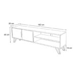 Έπιπλο τηλεόρασης Foot Megapap χρώμα φυσικό οξιάς 160x35x49εκ. - Image 4