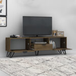 Έπιπλο τηλεόρασης Jasmine Megapap χρώμα καρυδί 170x35x50εκ. - Image 2