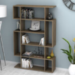 Βιβλιοθήκη Clint Megapap χρώμα καρυδί 108,5x25,5x161εκ. - Image 3