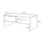 Τραπεζάκι σαλονιού Galaxy Megapap χρώμα καρυδί 100x50x42εκ. - Image 6