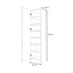 Ντουλάπα ρούχων - παπουτσοθήκη Petro Megapap μονόφυλλη χρώμα γκρι σκυροδέματος 45x38x180εκ. - Image 5