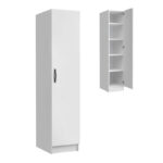 Ντουλάπα ρούχων Ricardo Megapap μονόφυλλη χρώμα λευκό 40x51,8x181εκ.