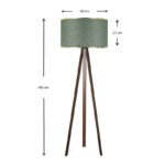 Φωτιστικό δαπέδου Rosling Megapap Mdf/ύφασμα Pvc χρώμα καρυδί/κυπαρισσί 38x21x140εκ. - Image 3