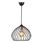 Φωτιστικό οροφής Dennis Megapap μεταλλικό μονόφωτο χρώμα μαύρο 21x30x70εκ.