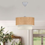 Φωτιστικό οροφής Whitehouse Megapap E27 γιούτα μονόφωτο χρώμα μπεζ 30x20x55εκ. - Image 2