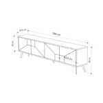 Έπιπλο τηλεόρασης Dune Megapap χρώμα ανοιχτό καρυδί 180x29,6x50εκ. - Image 6