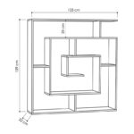 Βιβλιοθήκη Labirent Megapap χρώμα ανθρακί 125x22x129εκ. - Image 5