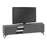 Έπιπλο τηλεόρασης Fiona Megapap χρώμα ανθρακί 180x35,6x48εκ. - Image 5