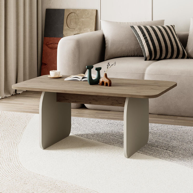 GP037-02772-0 Τραπεζάκι σαλονιού Pietra Megapap χρώμα sepet oak - sandstone 100x60x41,8εκ. - Image 1