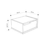 Κομοδίνο επιτοίχιο Eco Megapap χρώμα sandstone - light oak 40x33x18,5εκ. - Image 6