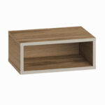 Κομοδίνο επιτοίχιο Brik Megapap με LED χρώμα καρυδί - sandstone 45x30x18εκ. - Image 7