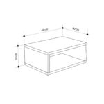 Κομοδίνο επιτοίχιο Brik Megapap με LED χρώμα καρυδί - sandstone 45x30x18εκ. - Image 8