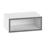 Κομοδίνο επιτοίχιο Brik Megapap με LED χρώμα λευκό - γκρι ρετρό 45x30x18εκ. - Image 7