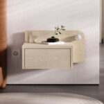 Κομοδίνο επιτοίχιο Dotta Megapap με LED χρώμα light oak 52x33,6x28εκ. - Image 5