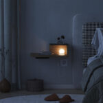 Κομοδίνο επιτοίχιο Luno Megapap με LED χρώμα sepet oak 40x30x16,2εκ. - Image 2