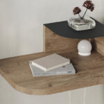 Κομοδίνο επιτοίχιο Luno Megapap με LED χρώμα sepet oak 40x30x16,2εκ. - Image 5