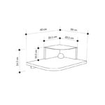 Κομοδίνο επιτοίχιο Luno Megapap με LED χρώμα sepet oak 40x30x16,2εκ. - Image 7