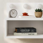 Κομοδίνο επιτοίχιο Treo Megapap με LED χρώμα λευκό 40x30x33,8εκ. - Image 5