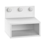 Κομοδίνο επιτοίχιο Treo Megapap με LED χρώμα λευκό 40x30x33,8εκ. - Image 6