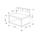 Κομοδίνο επιτοίχιο Treo Megapap με LED χρώμα λευκό 40x30x33,8εκ. - Image 7