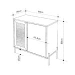 Μπουφές Naive Megapap χρώμα sapphire oak 80x40x80εκ. - Image 9