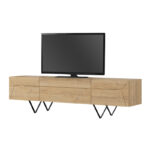 Έπιπλο τηλεόρασης Jacomen Megapap χρώμα sapphire oak 160x35x43εκ. - Image 5