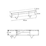 Έπιπλο τηλεόρασης Jacomen Megapap χρώμα sapphire oak 160x35x43εκ. - Image 6