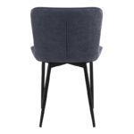 Καρέκλα τραπεζαρίας Chiara Megapap ανθρακί ύφασμα - μεταλλικό μαύρο πόδι 48x58x81εκ. - Image 7