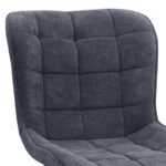 Καρέκλα τραπεζαρίας Chiara Megapap ανθρακί ύφασμα - μεταλλικό μαύρο πόδι 48x58x81εκ. - Image 9