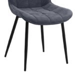 Καρέκλα τραπεζαρίας Chiara Megapap ανθρακί ύφασμα - μεταλλικό μαύρο πόδι 48x58x81εκ. - Image 10