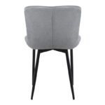 Καρέκλα τραπεζαρίας Chiara Megapap γκρι ύφασμα - μεταλλικό μαύρο πόδι 48x58x81εκ. - Image 7