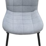 Καρέκλα τραπεζαρίας Chiara Megapap γκρι ύφασμα - μεταλλικό μαύρο πόδι 48x58x81εκ. - Image 8