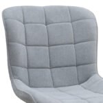 Καρέκλα τραπεζαρίας Chiara Megapap γκρι ύφασμα - μεταλλικό μαύρο πόδι 48x58x81εκ. - Image 9