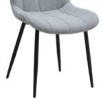 Καρέκλα τραπεζαρίας Chiara Megapap γκρι ύφασμα - μεταλλικό μαύρο πόδι 48x58x81εκ. - Image 10