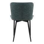 Καρέκλα τραπεζαρίας Chiara Megapap πράσινο ύφασμα - μεταλλικό μαύρο πόδι 48x58x81εκ. - Image 7