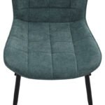 Καρέκλα τραπεζαρίας Chiara Megapap πράσινο ύφασμα - μεταλλικό μαύρο πόδι 48x58x81εκ. - Image 8