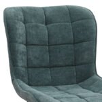 Καρέκλα τραπεζαρίας Chiara Megapap πράσινο ύφασμα - μεταλλικό μαύρο πόδι 48x58x81εκ. - Image 9